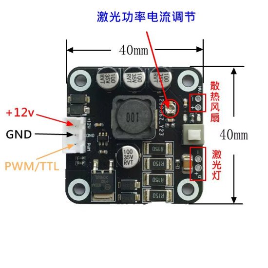 Carte  pilote laser 0-96W 12-24V