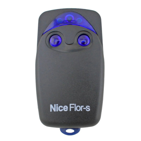 Télécommande NICE FLO2R-S – 2 Canaux – 433.92 MHz Télécommande NICE FLO2R-S – 2 Canaux – 433.92 MHz