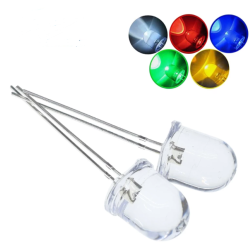 10mm LED  Rouge, Vert, Jaune, Blue, Blanc  10mm LED  Rouge, Vert, Jaune, Blue, Blanc