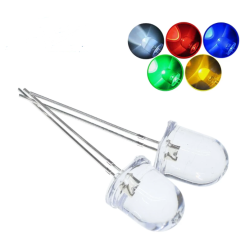 10mm LED  Rouge, Vert, Jaune, Blue, Blanc  10mm LED  Rouge, Vert, Jaune, Blue, Blanc