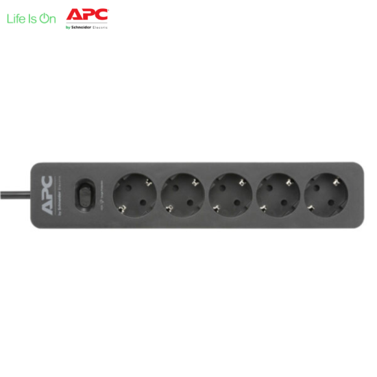 APC PME5B-GR SurgeArrest Essential – Multiprise Parasurtenseur 5 Prises Schuko