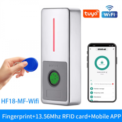 Controle d'accès autonome wifi pour ascenseur avec empreinte , carte Mifare et application tuya 