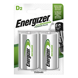 Piles rechargeables Energizer HR20-1.2V 2500mAh – Pack de 2 Piles rechargeables Energizer HR20-1.2V 2500mAh – Pack de 2