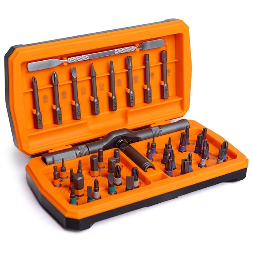 43-PIECE PRECISION SCREWDRIVER BIT SET WITH MAGNETIC BIT HOLDER