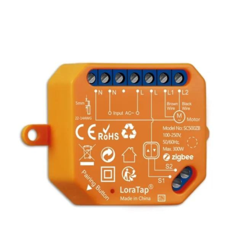 LoraTap SC500ZB-V4 – Zigbee 3.0 Smart Roller Shutter Module