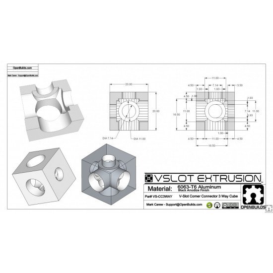 Connecteur de coin de cube