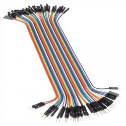 Male-Female Jumper Wires - 40 x 200mm (7.87")  Male-Female Jumper Wires - 40 x 200mm (7.87")