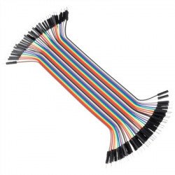 Male-Male Jumper Wires - 40 x 200mm (7.8in) Male-Male Jumper Wires - 40 x 200mm (7.8in)