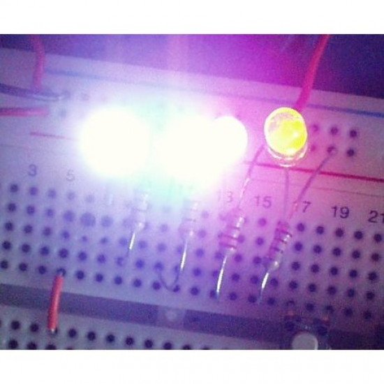 Diodes LED 5mm Ultra Lumineux, lumière Rouge, Vert, Jaune, Blue, Blanc