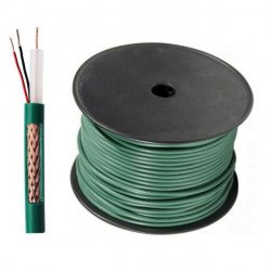 Câble coaxial KX6 + 2 fils d'alimentation Câble coaxial KX6 + 2 fils d'alimentation